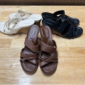 Rockport rattan wedges 3 pairs